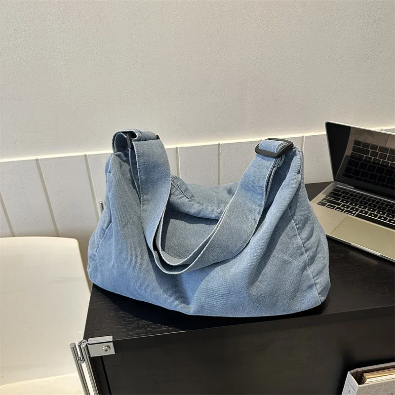 Zipper Leisure Denim Versatile Women's Shoulder Bags 2024 Fashion New Large Capacity Crossbody Bags High Quality Concise