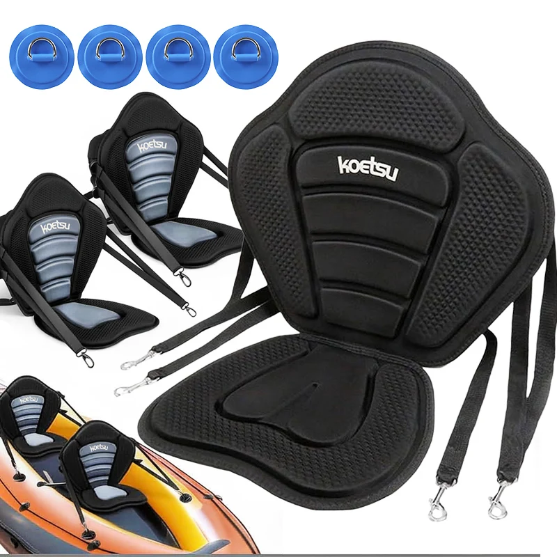 Asiento de Kayak con respaldo ajustable de EVA, cojín para tabla de Paddle, silla plegable SUP, bote inflable, accesorio para canoa, almohadilla para deportes acuáticos