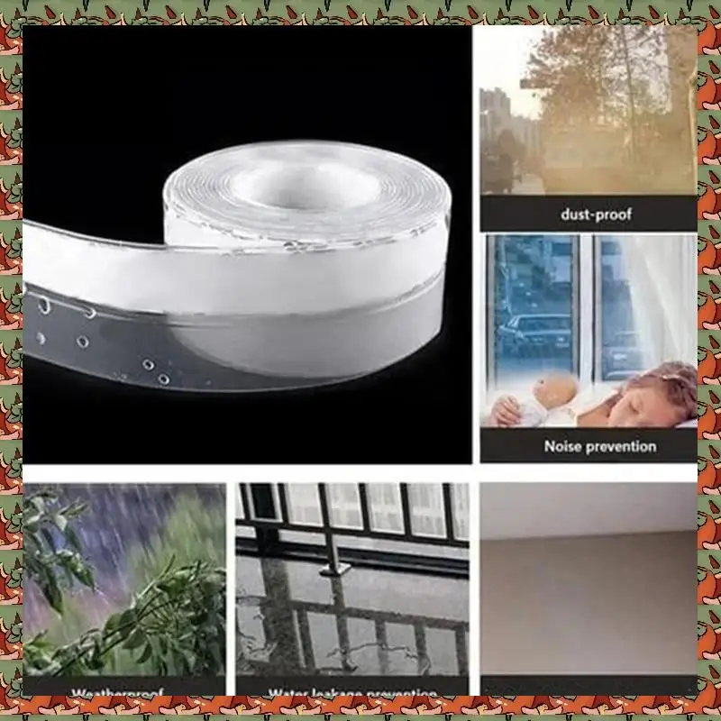 ABLQ 10PCS Convictionm Door Seal Weather Stripping Door Seal Strip 5M/16.4Ft Sealing Sticker Sealing Tape For Door Draft