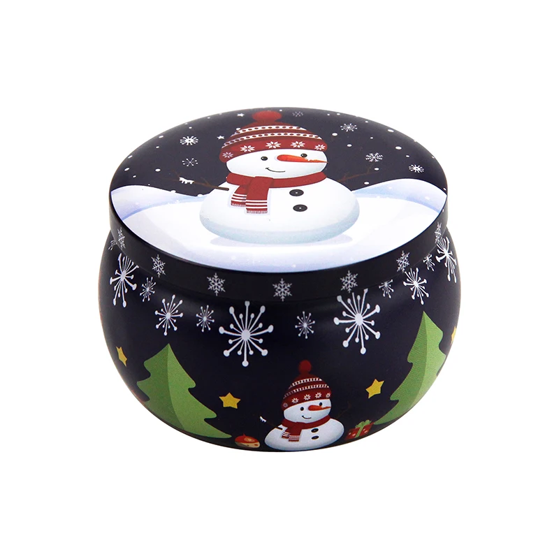 Empty Travel Christmas Aromatherapy Candle Jar Christmas Scented Candle Tin Jar Soy Wax Plant Candle Gift Box Only Empty Jar