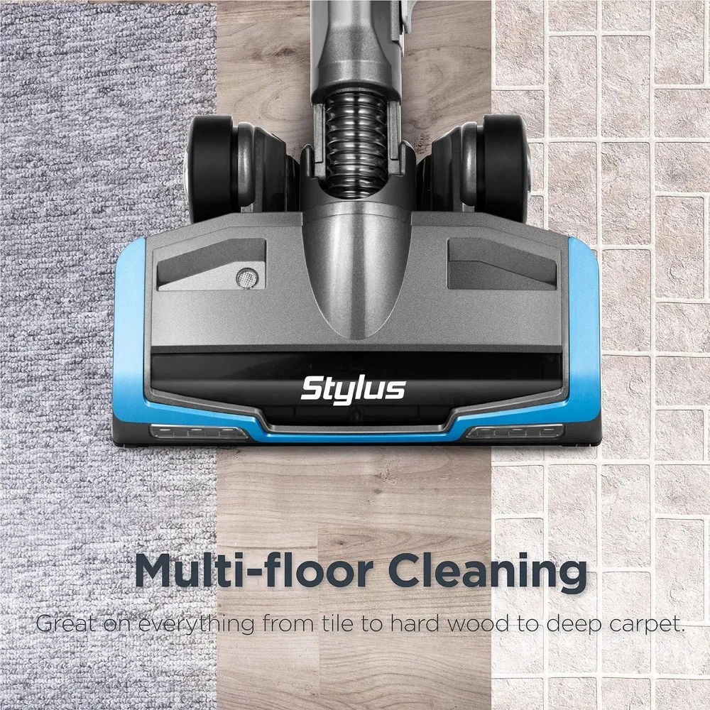 LED Headlights Lightweight Cordless Vacuum Cleaner Convenient for Home Hardfloor Low-Pile Carpet, Stylus NEC380, Grey