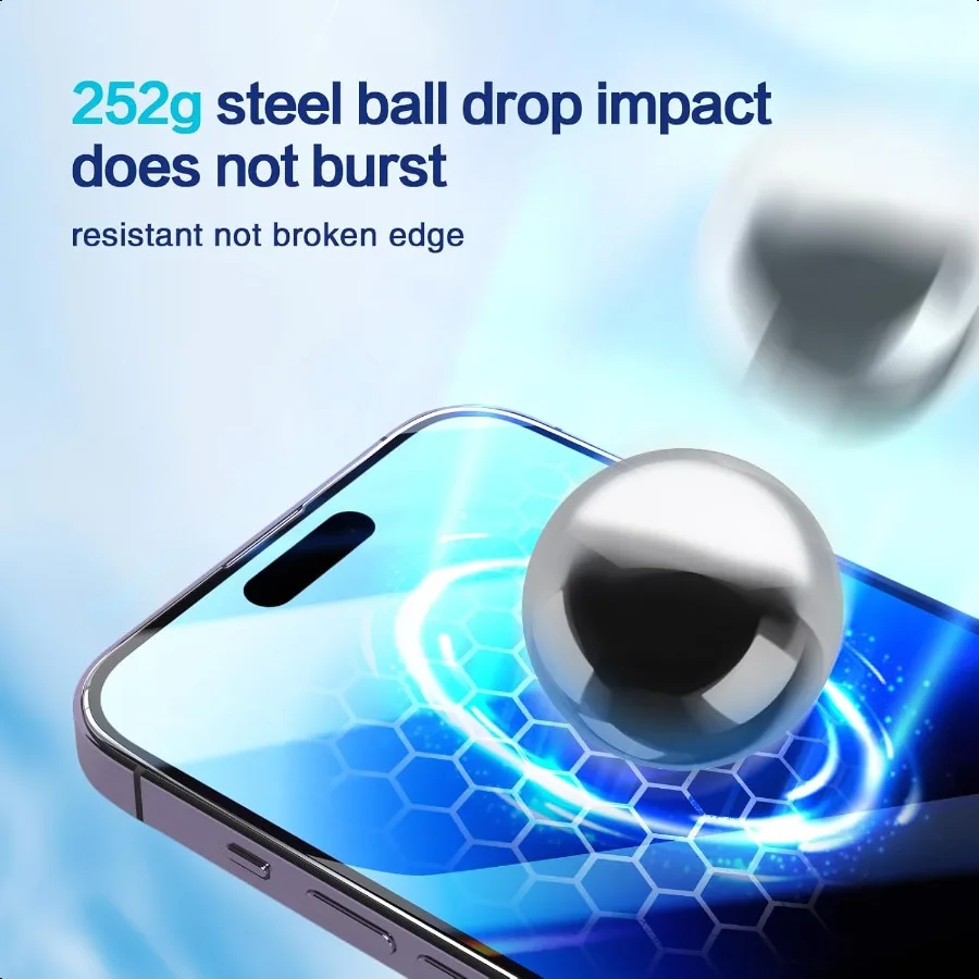 واقي شاشة زجاجي عالي الوضوح مناسب لهاتف iPhone 14 plus [6.7 ] [3 عبوات] [مع أداة التثبيت تأتي مع ثلاثة مجموعات