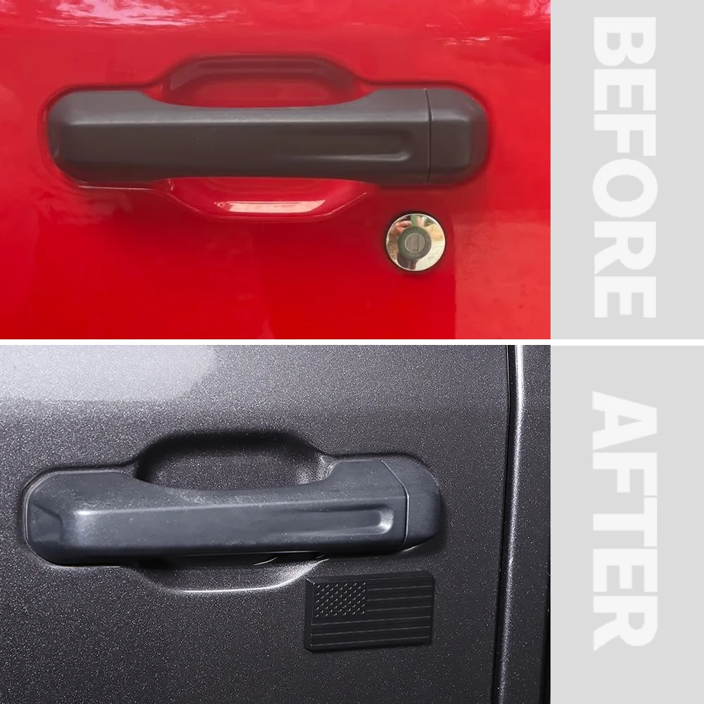 3pcs Car Side Door Key Hole Decoration Cover Trim Door Lock Caps For Jeep Wrangler JK JL TJ Gladiator JT 2018-2025 Accessories