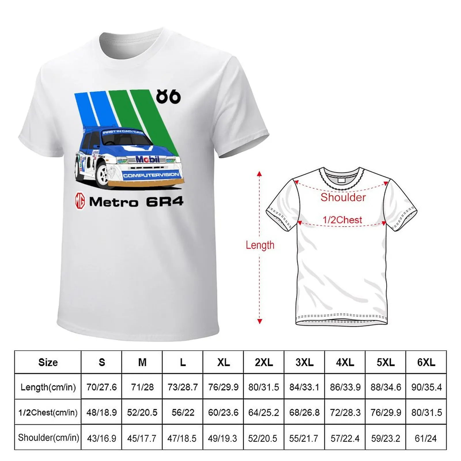 MG metro 6r4 RAC rally 86 T-Shirt sublime sports fans customs design your own Aesthetic clothing heavy weight t shirts for men