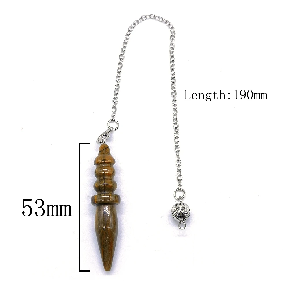 Wholesale Natural Gem Stone Crystals Pendulum Egyptian Cone Quartz Pendulums for Dowsing Divination Reiki Spiritual Pendulos
