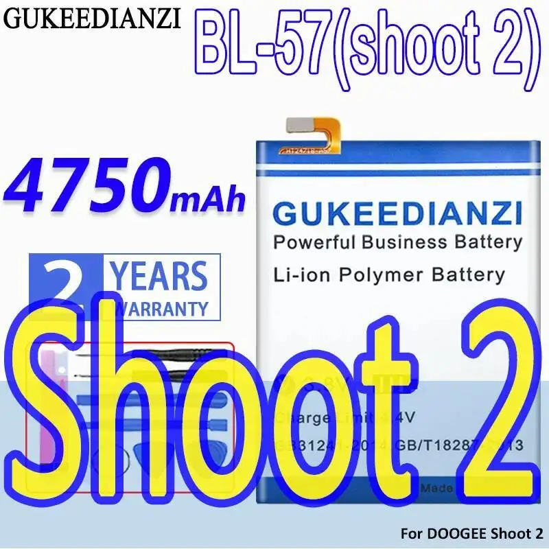 

BL-57 Экологически чистый аккумулятор для мобильного телефона Doogee Shoot 2, надежная мощность 4100 мАч