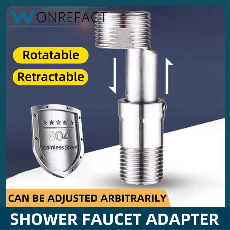 

Stainless Steel Shower Head Adapter Universal Shower Arm Extension Component Wall Mounted Shower Adapter Adjustable 120-180 mm