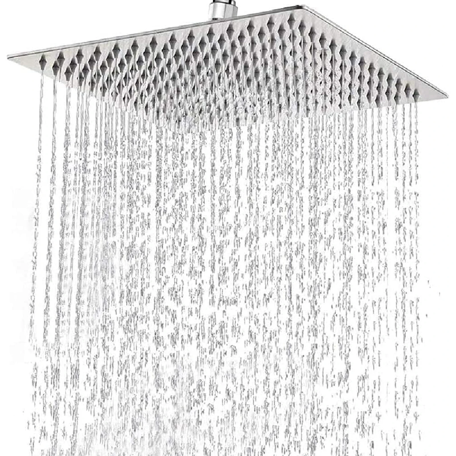 10" 12" Square Rainfall Shower Head 304 Stainless Steel Ultra Thin Ceiling Mount Water Saving High Pressure Waterfall Showerhead