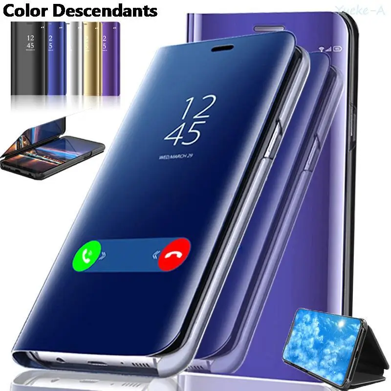 Luxury Mirror View Smart Flip Case For Samsung Galaxy S8 original Magnetic fundas GalaxyS8 S 8 SM G950 G950F Leather Phone Cover