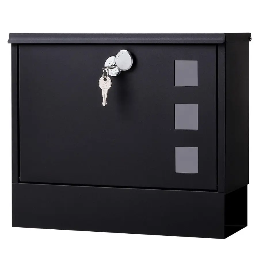 

Настенный почтовый ящик для уличных почтовых ящиков с замком на ключ, для входной двери или забора, большой вместимости, 14,3 x 4,1 x 11,8 дюймов.