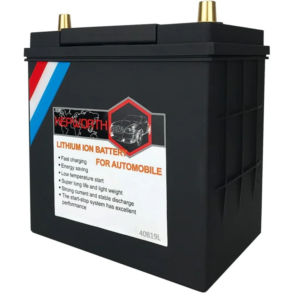 Batteria al piombo di ricambio 40ah 40B19R Batteria per automobile LiFePO4 Universale 12v 22Ah 680CCA Al litio ferro fosfato costruito