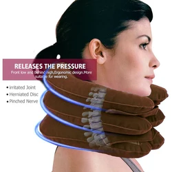 Neck Stretcher Inflatable Air Neck Traction Apparatus Device Soft Neck Cervical Collar Pillow