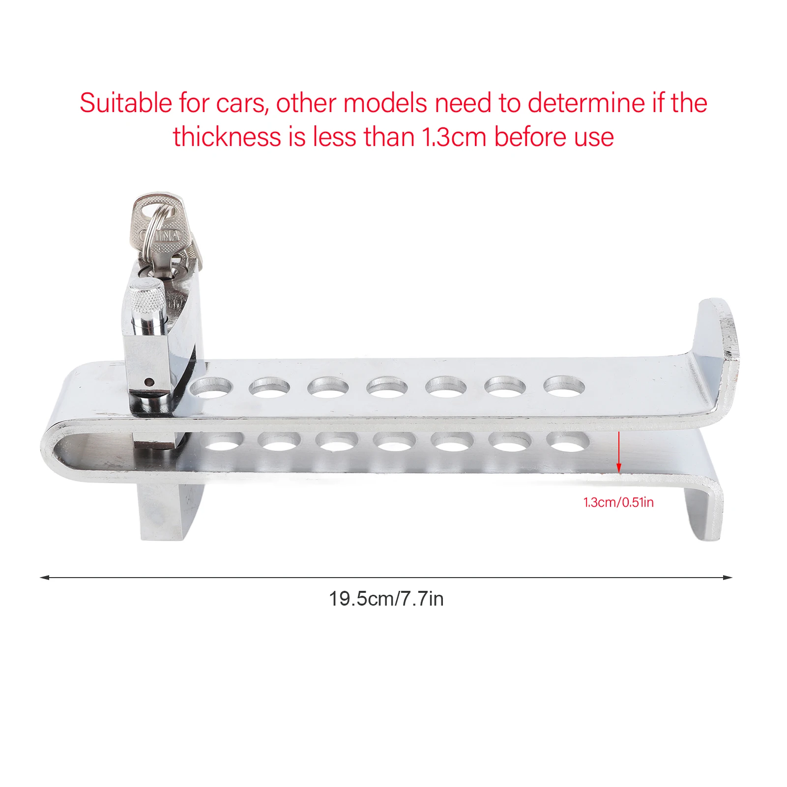 

Pedal Lock, Anti Theft Device Clutch Lock Car Brake Stainless Safety Lock Tool Accelerator Pedal Lock