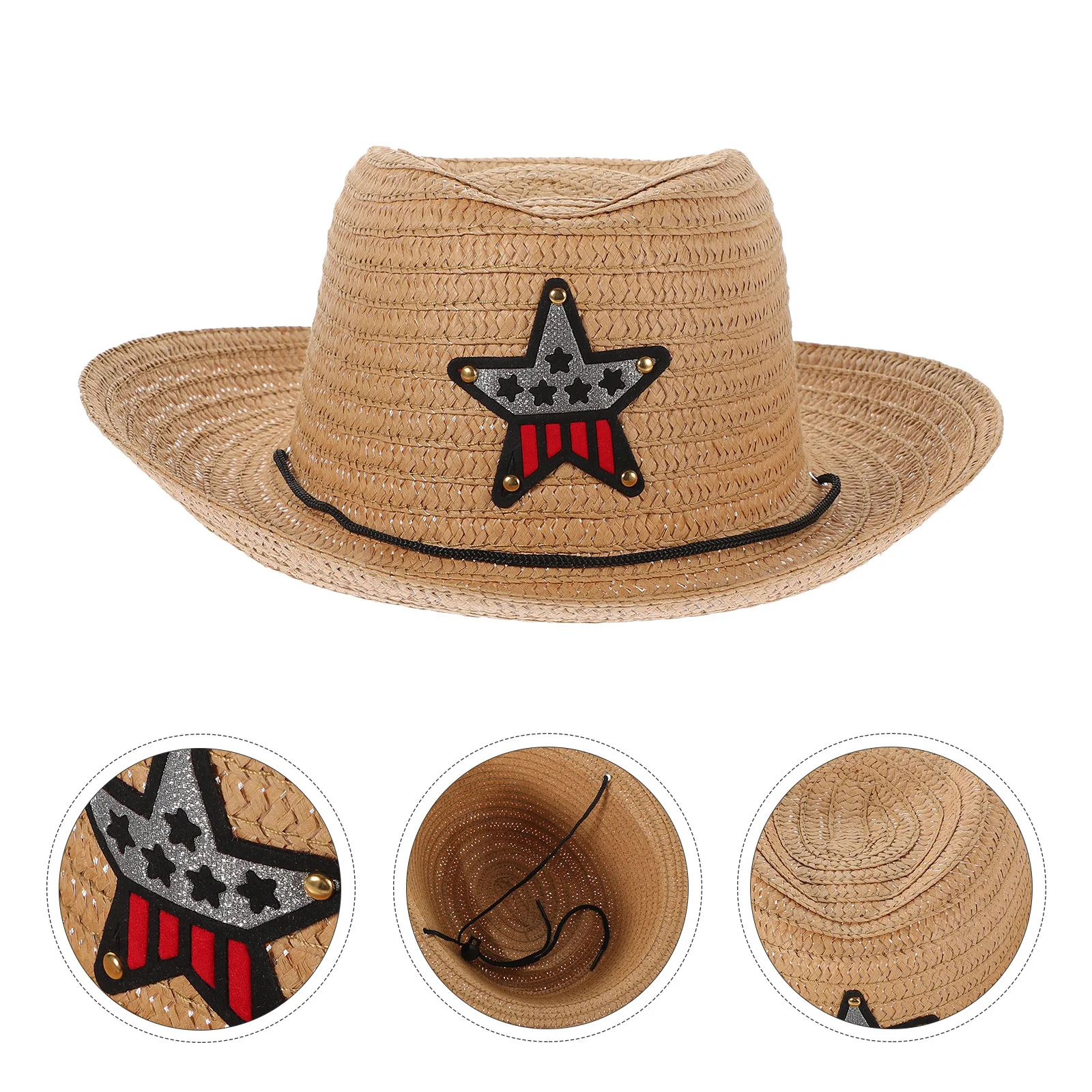 

Children Straw Hats Woven Wide Brim Summer Sun Hat Beach Party Decoration Hats for Kids Summer Caps Beach Straw Hat for Girls