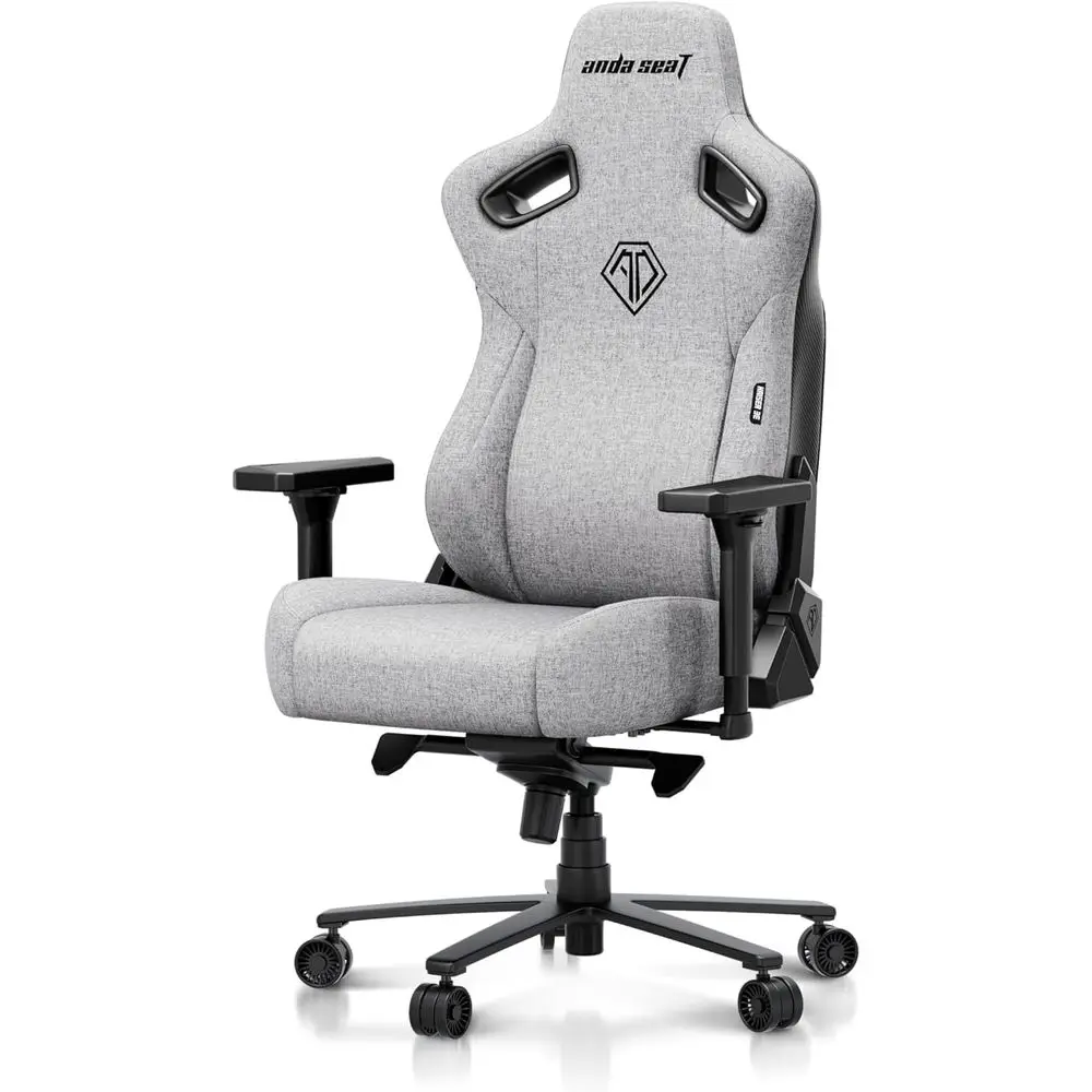 

Ergonomic Office Chair with 4D Armrests and Adjustable Back, Linen Fabric, Suitable for Computer Work or Gaming (Large, Ash Gray