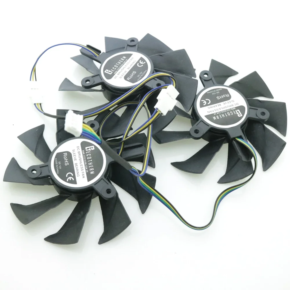 3pcs/lot 12V 85mm 4Pin GPU Fan For ZOTAC GTX1070-8GD5 RTX2070 TRX2080-8GD6 RTX2080Ti Graphics Card Cooling Fan