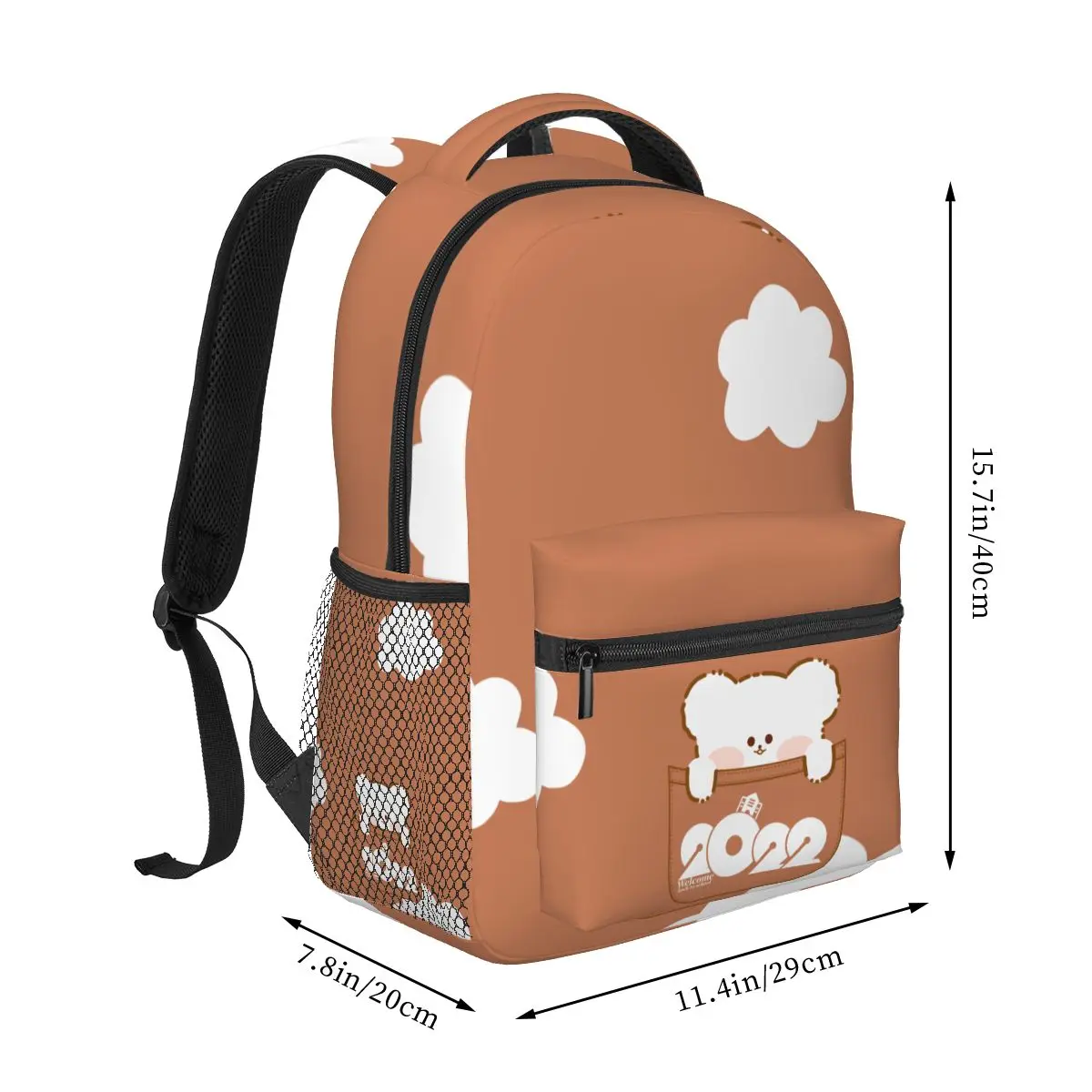 Cute Bear Cartoon Pattern Customized backpack, student backpack, personalized backpack, special gift Casual backpack