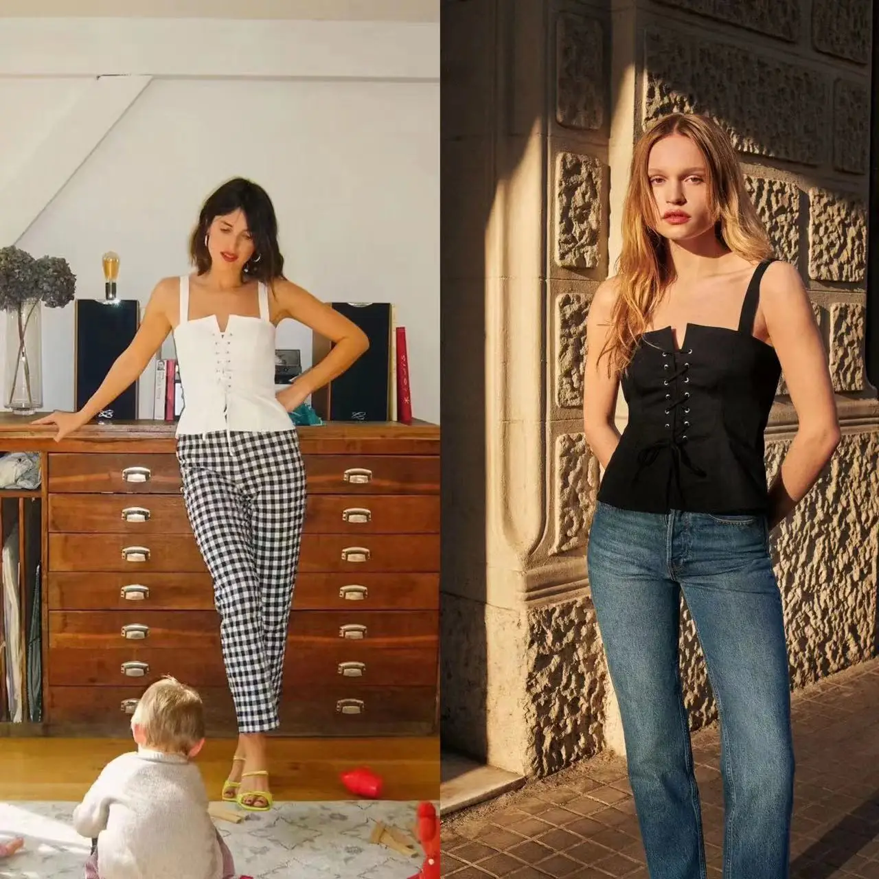 

Французский сексуальный облегающий топ-бюстье с перекрестными бретелями, новинка 2023 года, весна-лето, женский, в двух цветах, с декоративными элементами