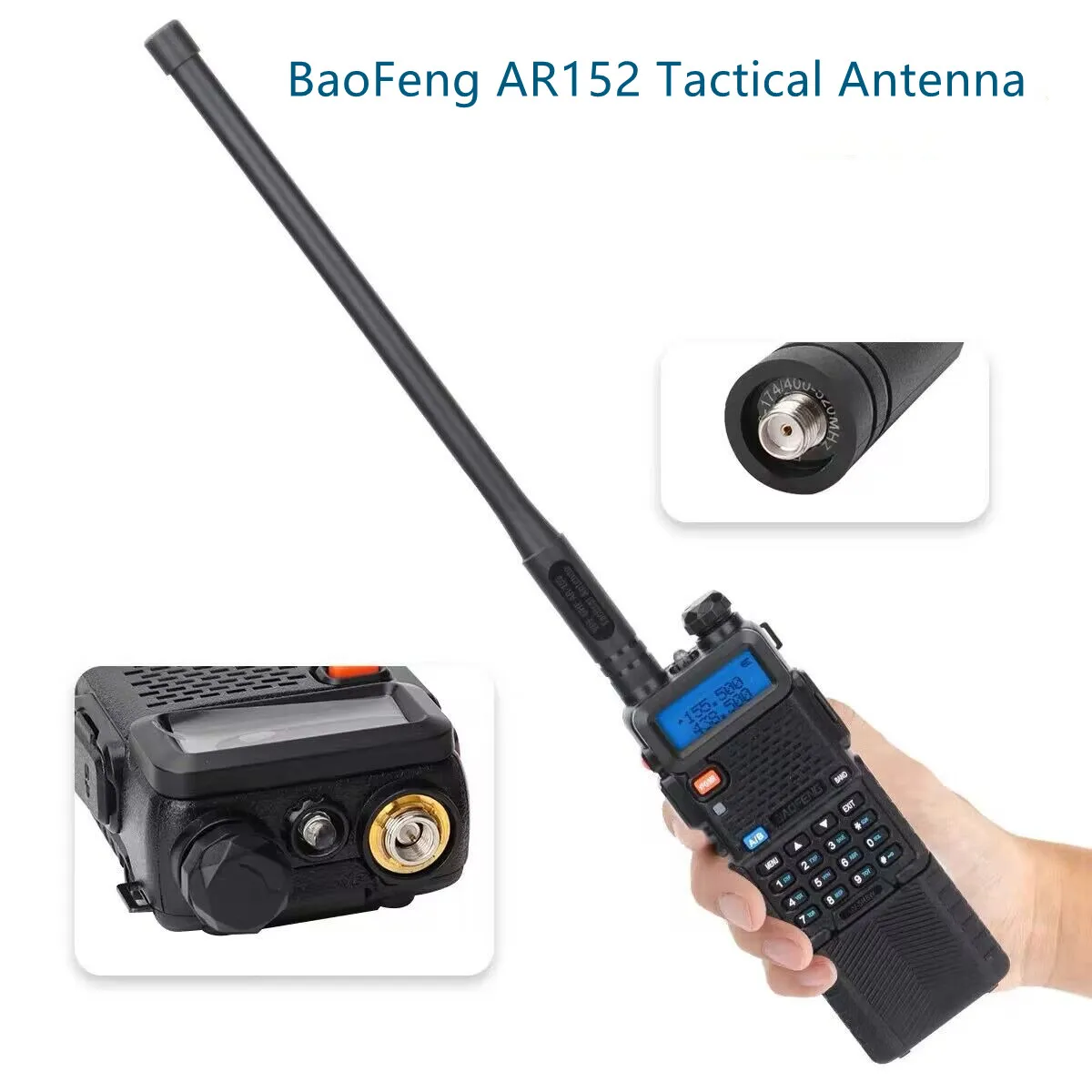 UHF VHF 136-174 mhz Tactical SMA Female antenna for Baofeng AR152 Walkie Talkie