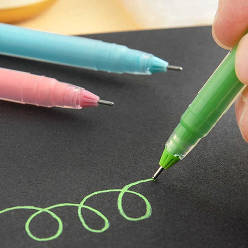 9 個ローラーボールペン多色ゲルインクペン描画ペン 0.5 ミリメートル文具ペン