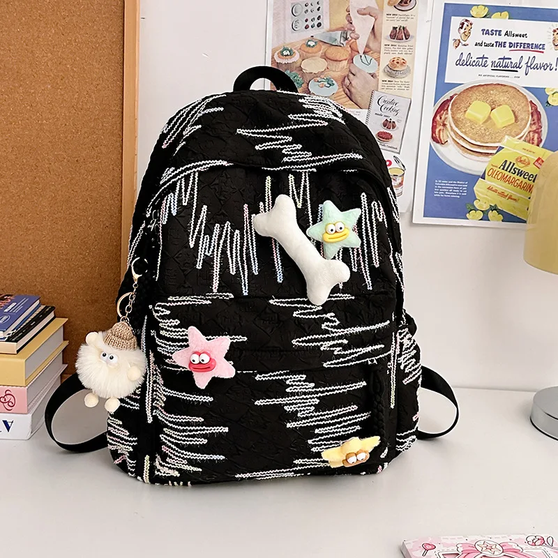 

Cute Large Capacity Cartoon Backpack for Women High School College Students Stylish Dual-Shoulder Bag Fashionable And Practical