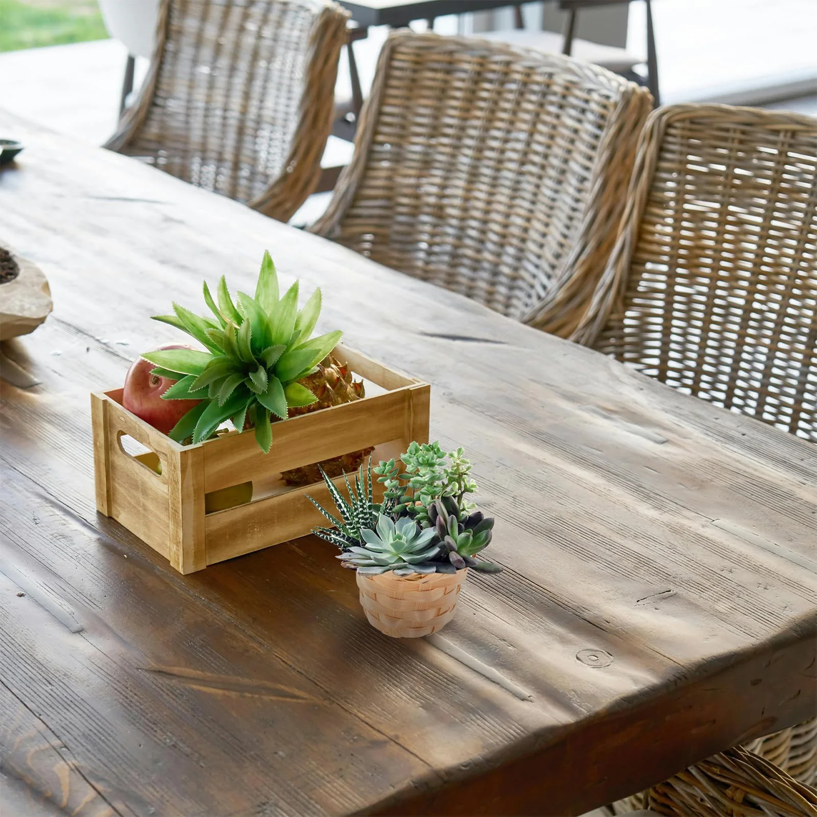 

Hand Woven Bamboo Flower Basket Mini Desktop Decorative Flowerpot Succulent Plant Planting Pot Household Gardening Accessories