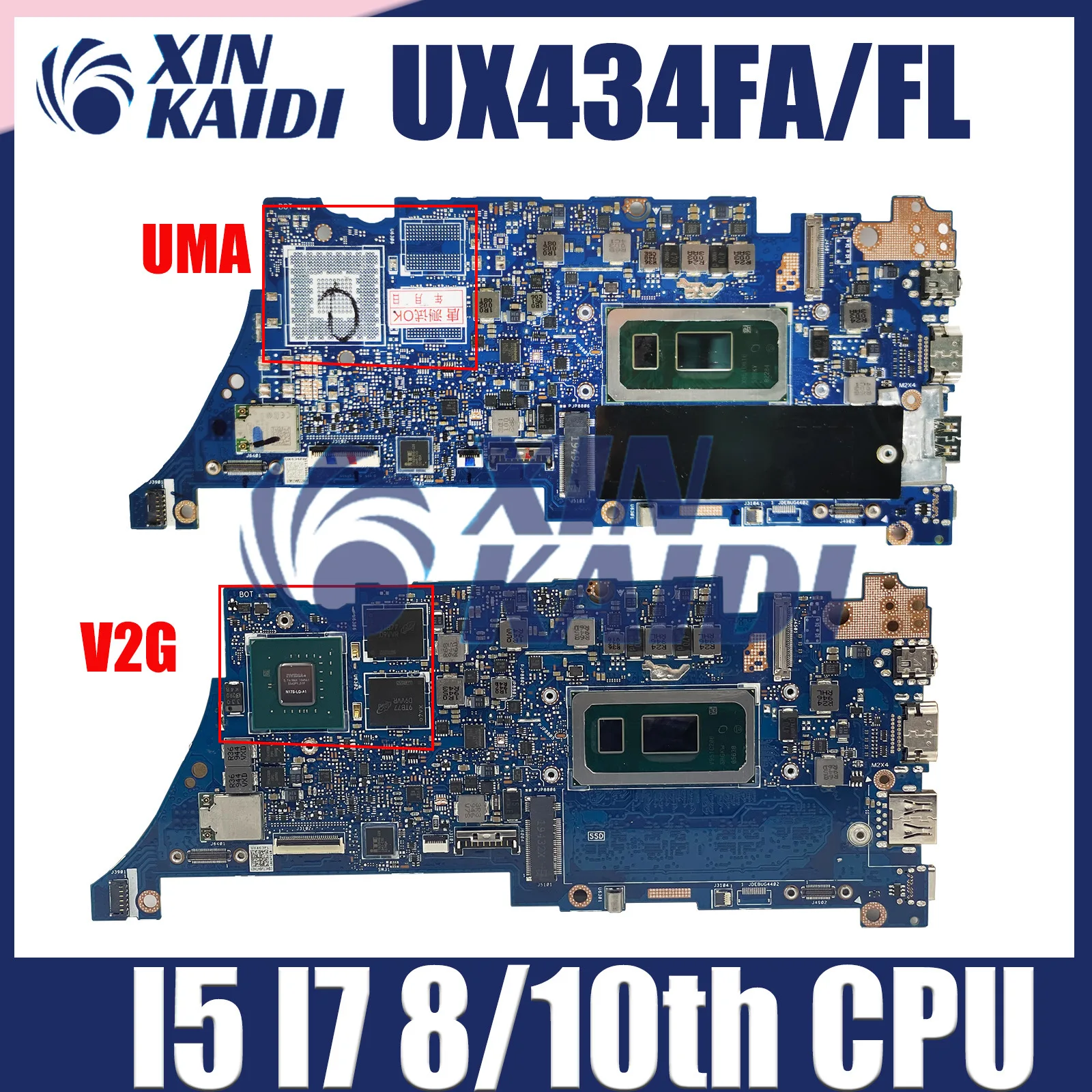 

Computer Motherboard For ASUS UX434FL UX434FA UX334FL UX434FLC UX334FA UX463FL U4600F UX434 Mainboard i5 i7 CPU 8G/16G RAM