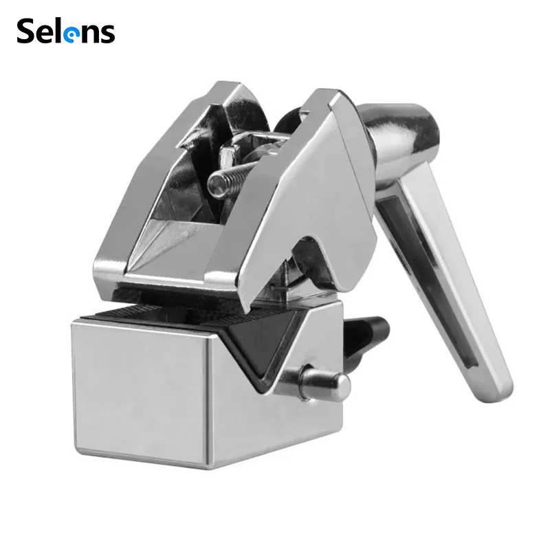 Selens Heavy-Duty Super Clamp for Studio Light Stands &Poles Optional Extension Arm,Hex Baby Pin,Double Hex Stud,J Hook,Plate