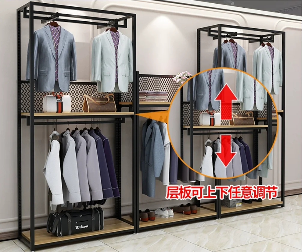 Stainless Steel Titanium Gold U-Shaped Clothes Display Rack for Women's Wedding Dresses Clothing Store Hanging Pole