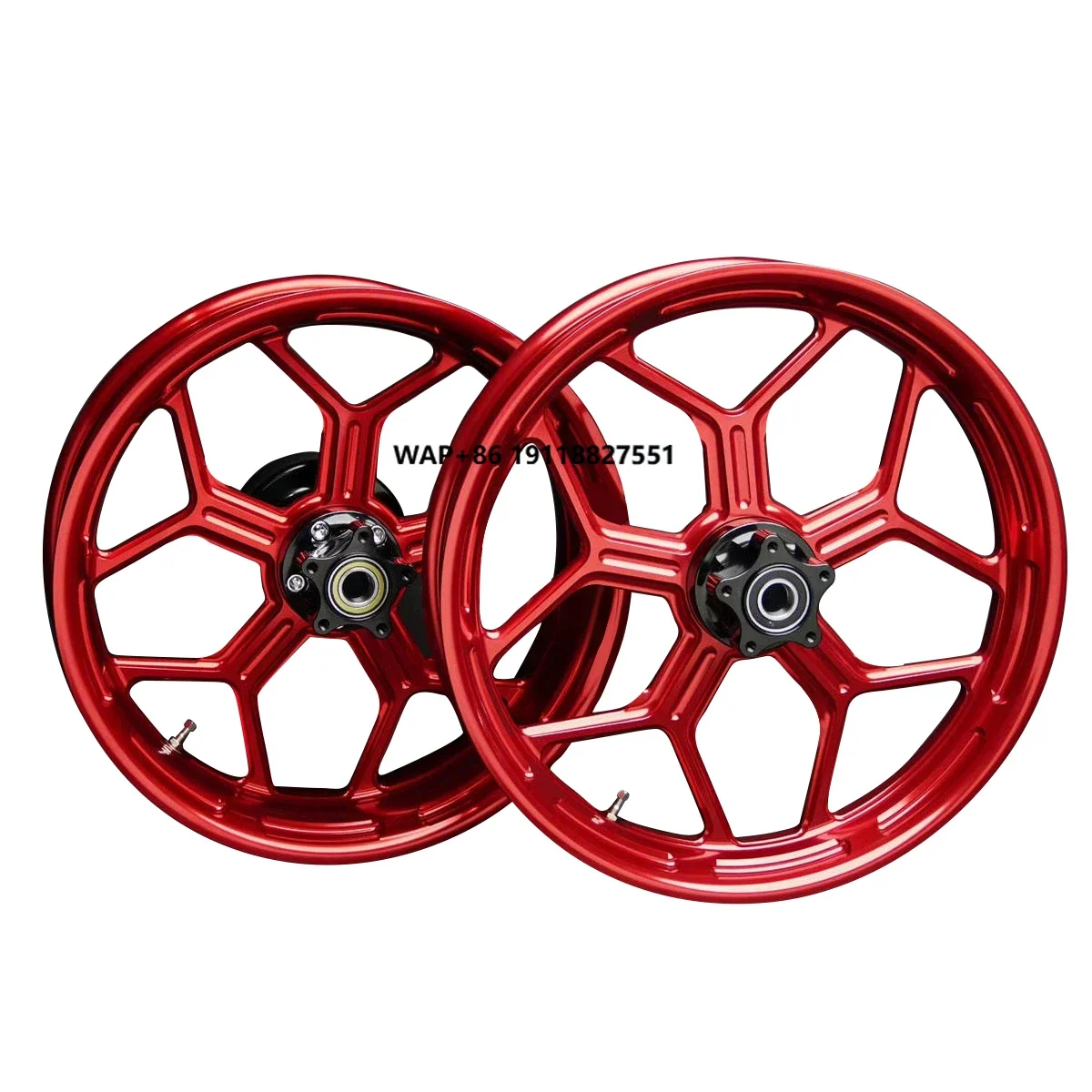 For Harley 09-later Touring Models Compatible Red Aluminum Alloy Motorcycle Wheel Hub New Condition Front Rear Rim Accessories