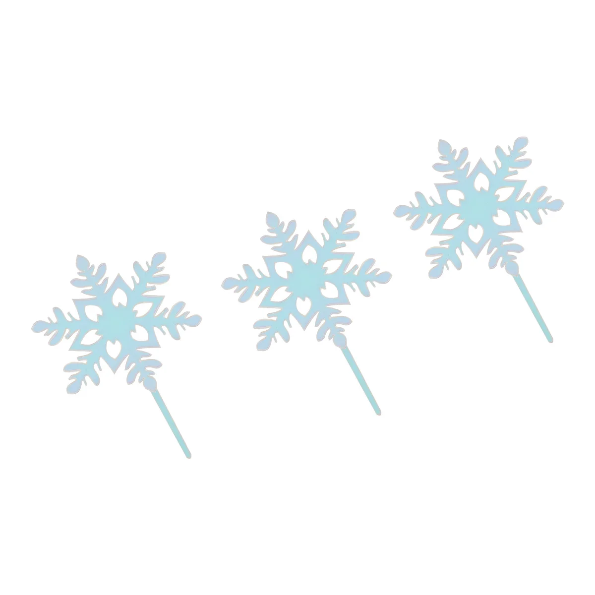 

12Pcs Acrylic Snowflake Christmas Cake Toppers Cupcake Picks for Wedding Birthday Party Decor Snowflake Toppers