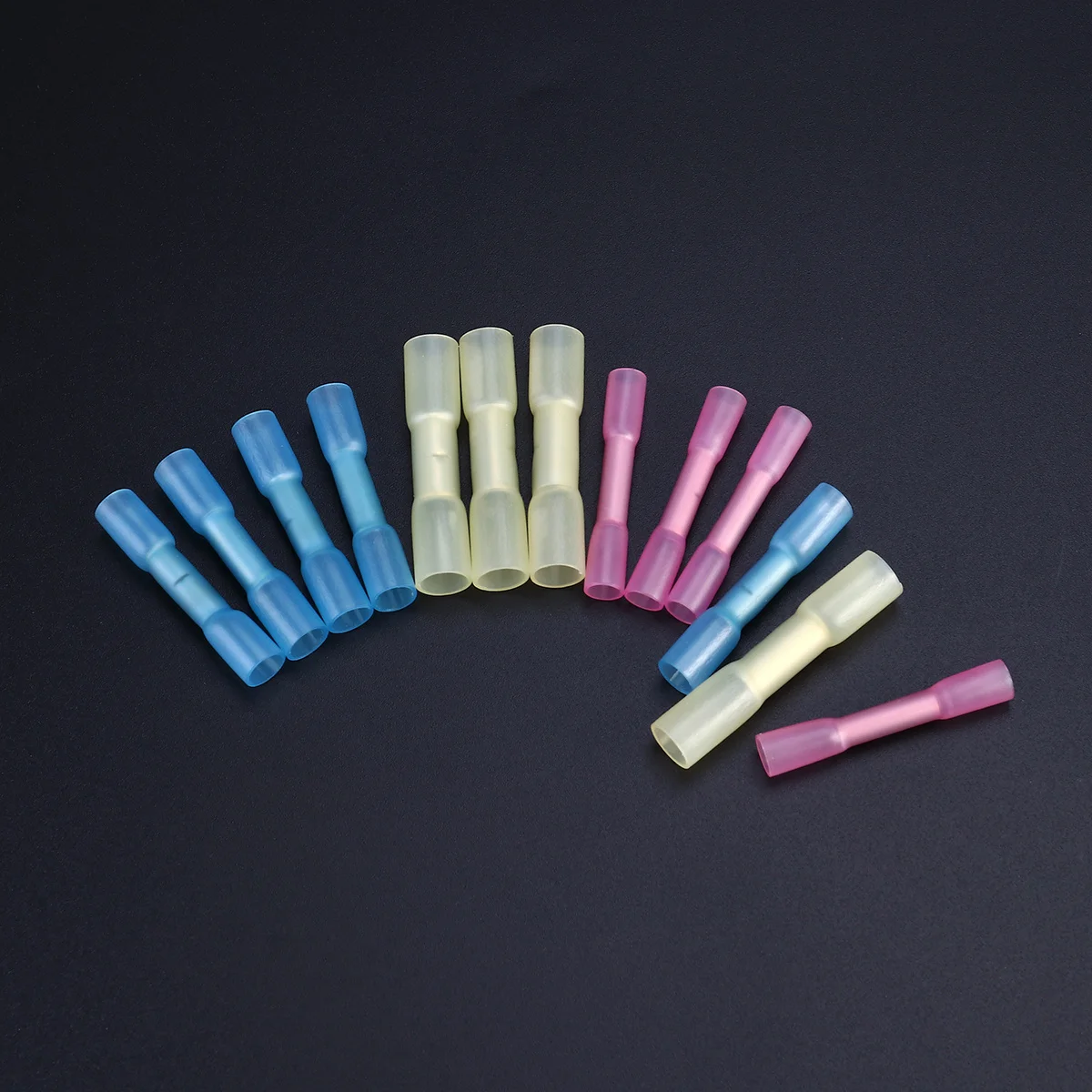 

50Pcs Waterproof Insulated Heatshrinkable Butt Connectors Terminal Set Mixed Color Safe Wire Connection Damp Areas