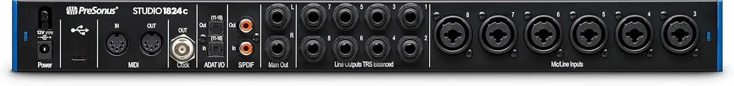 Studio 1824c 18x20، 192 كيلو هرتز، واجهة صوت USB مع Studio One Artist وبرنامج تسجيل Ableton Live Lite DAW