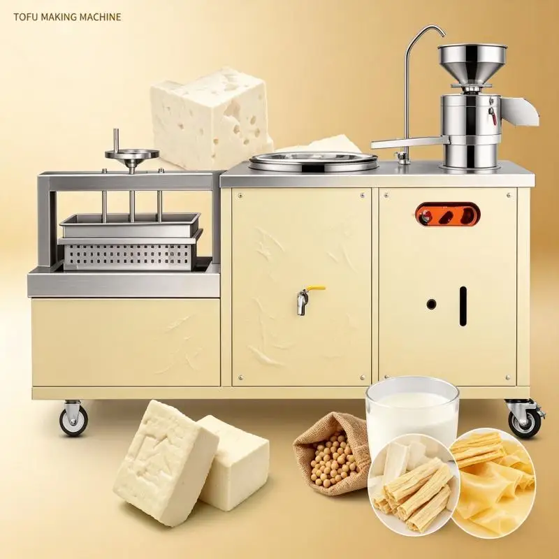 High Efficiency Tofu Machine Automatic Soybean Processing Soy Milk Making Bean Curd Production Equipment