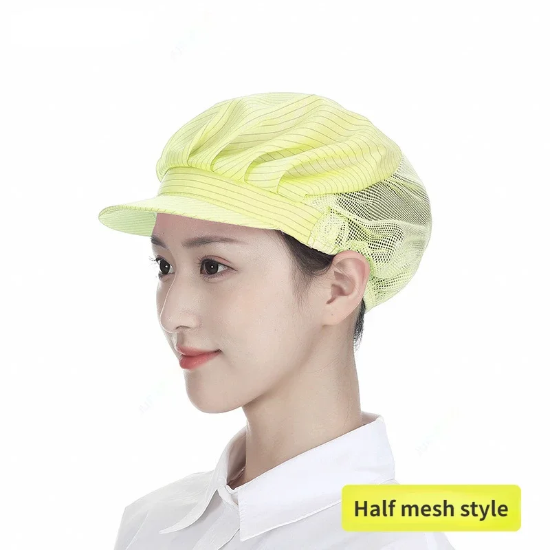 Bulk Food Factory Work Caps Breathable Mesh Hats Dustproof Workshop Anti-hair Loss Kitchen Chef Hat Cap Restaurants Accessories