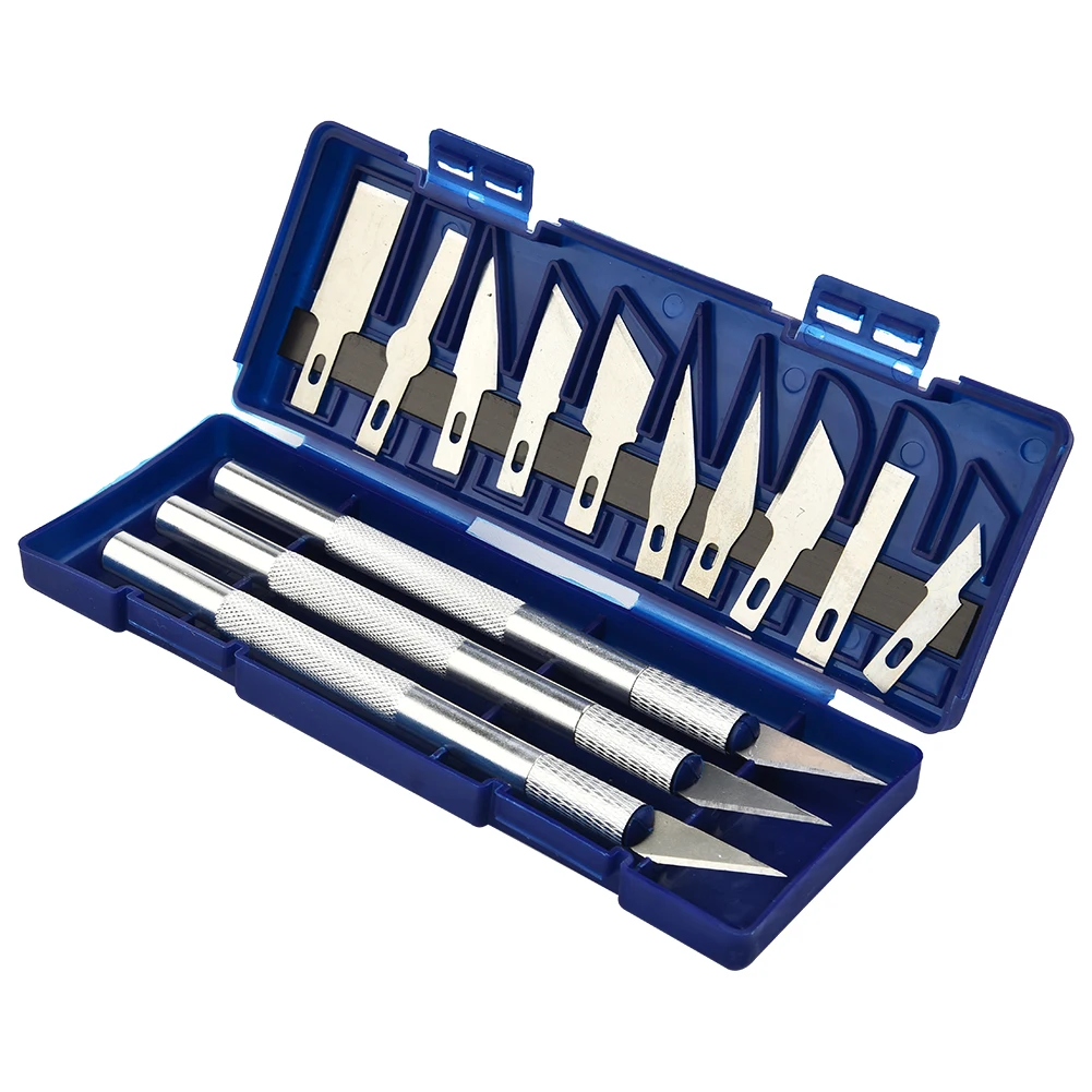 

13PCS Precision Cutter Set Exacto Hand Carving Tool Arts & Craft Hobby Kit Navaja Hand Tools Pocket