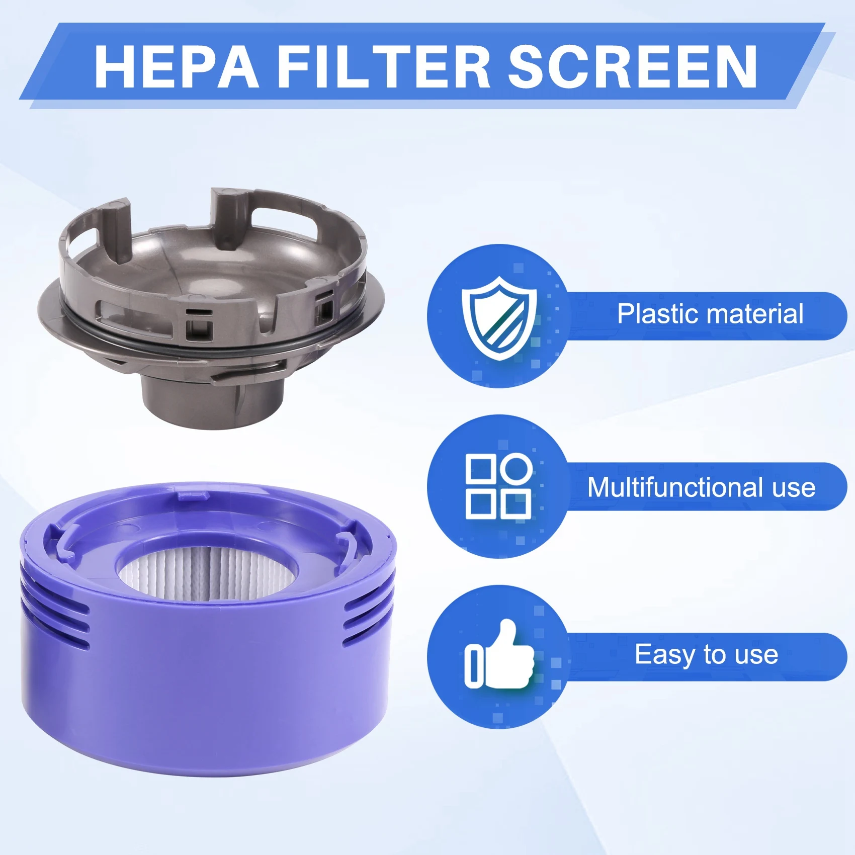 BAAN-Kit Filter Belakang Penutup Belakang Motor untuk Aksesori Penyedot Debu Dyson V7 V8 Filter Belakang Penutup Belakang Motor