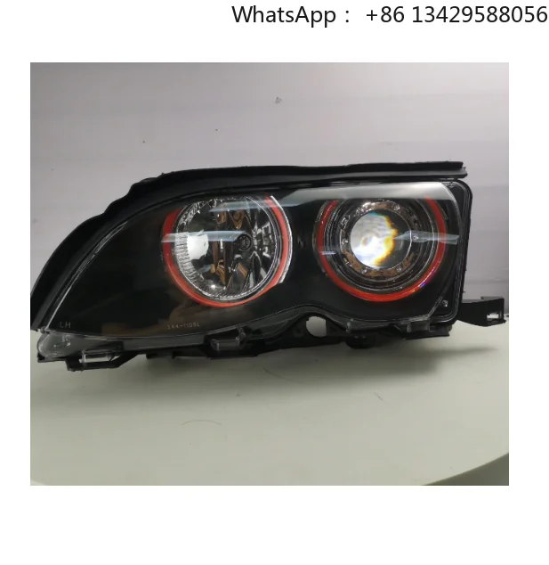 Upgrade and Modify the RED Eye 02-05 for BMW E46/4 Door RED Angel Eye Lens Headlight Assembly