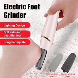 Electric Foot File Grinder Set Dead Skin Dry Callus Remover Rechargeable Roller Feet Pedicure Tool with 2 Removable Roller Heads