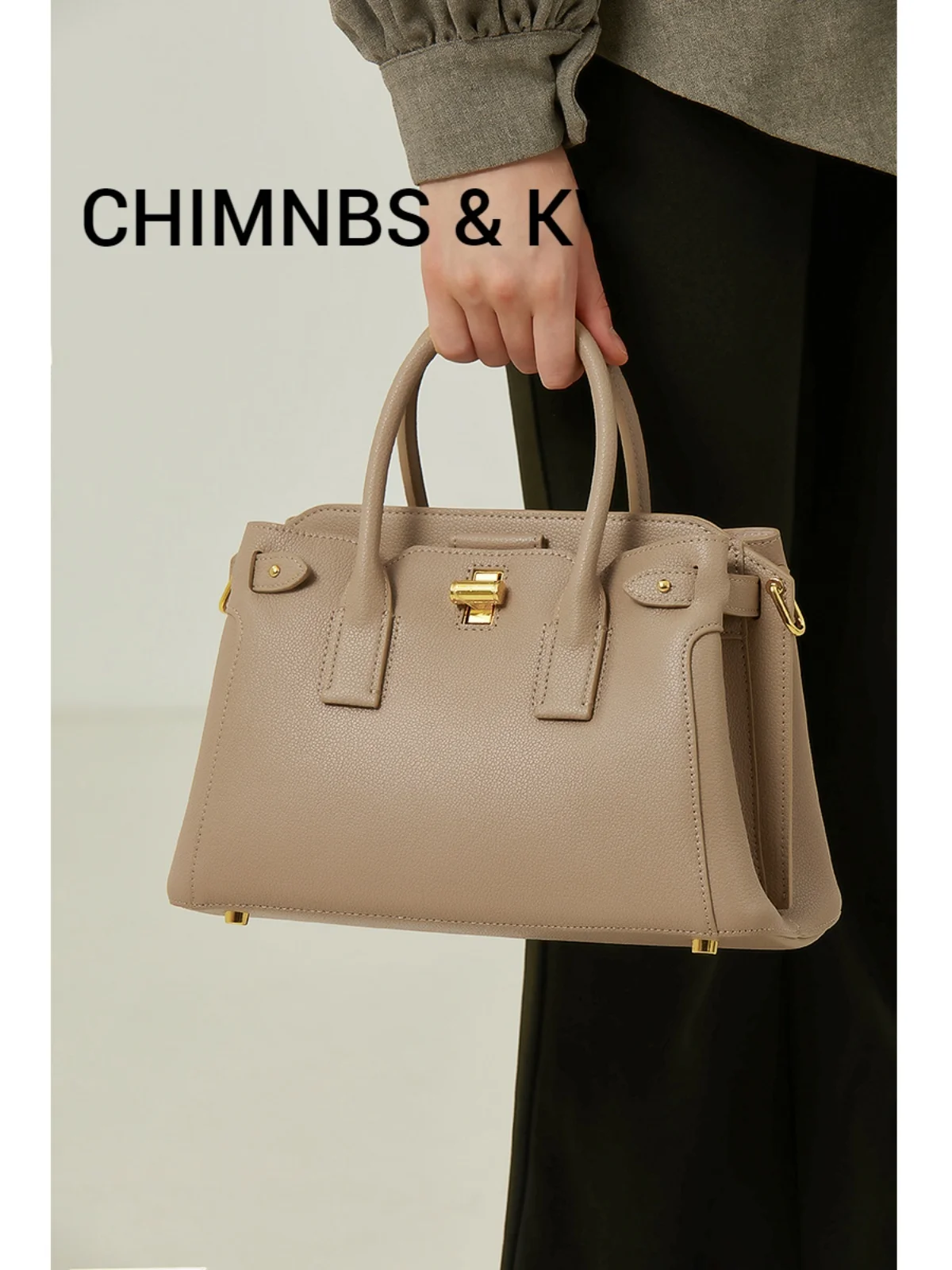 

CHIMNBS Большая кожаная сумка-тоут для женщин, городская сумка через плечо с мягкой ручкой в британском стиле