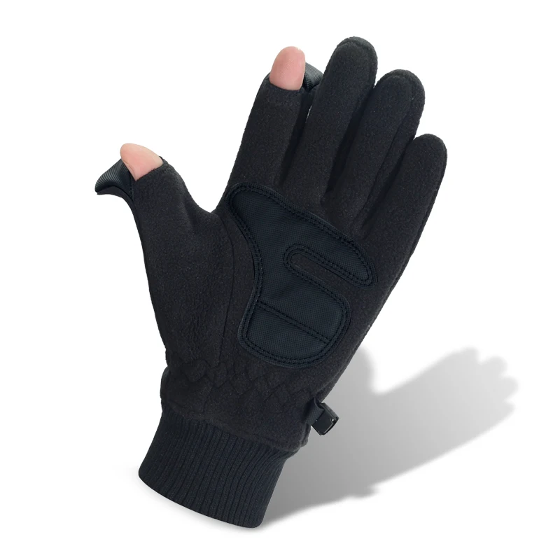 قفازات شاشة لمس دافئة للجنسين، بصريات مخملية، رياضات شتوية، حماية لليد، أحادية اللون #3