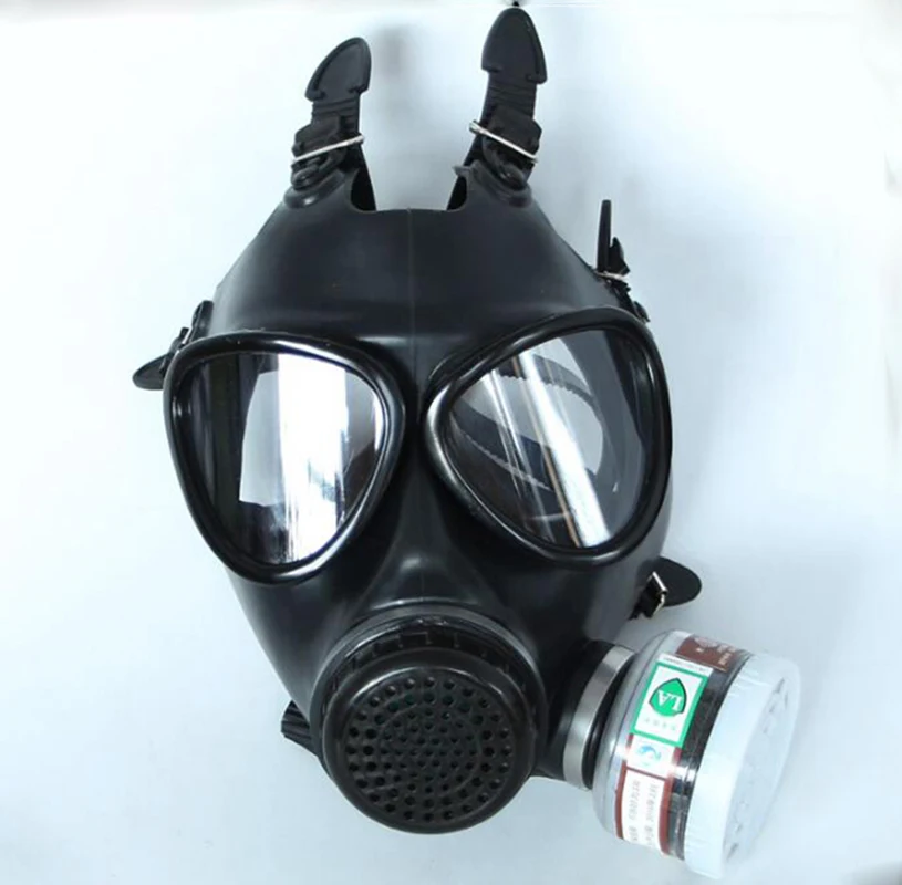 Type 87 Rubber Full Face Gas Mask Portable Electric Air Supply Rechargeable Long Tube Respirator Mask And Filter Accessories