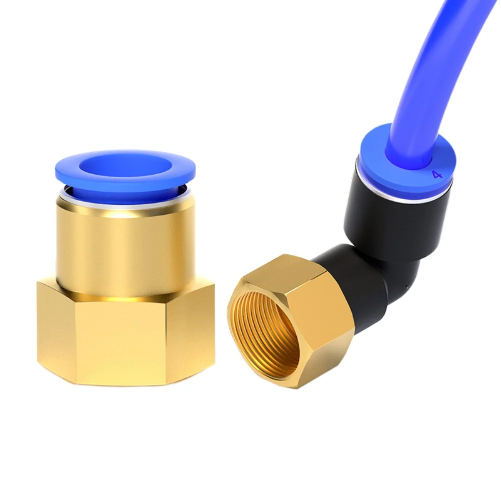 Heavy‑Duty L‑Shaped Internal Thread Quick Connector For Pneumatic Systems For Air, Liquid Gas Transmission Leakproof Design