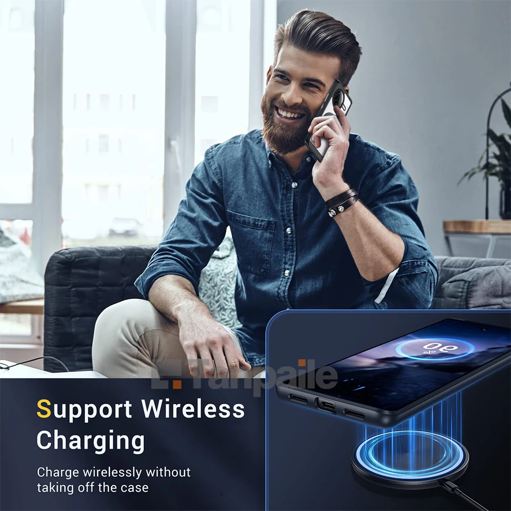 حافظة لهاتف Redmi K80 Pro/POCO F7 Ultra لهاتف POCO F7 Pro حافظة لهاتف Redmi Turbo 4/POCO X7 Pro ممتص للصدمات Magsafe Funda