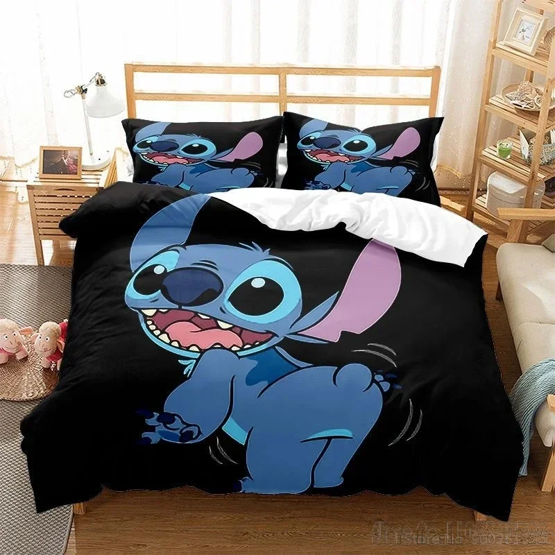 

Lovely Stitch 3D Cartoon Duvet Cover Set HD Comforter Cover Bedclothes for Kids Bedding Sets Bedroom Decor