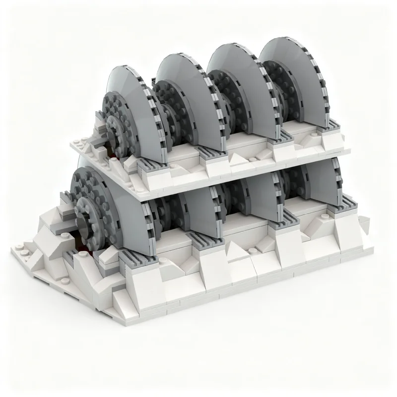 284pcs MOC Hoth 4-Tier Main Power Generator Star Battle Model Building Blocks Christmas Gift Toys Collection Assemble Craft