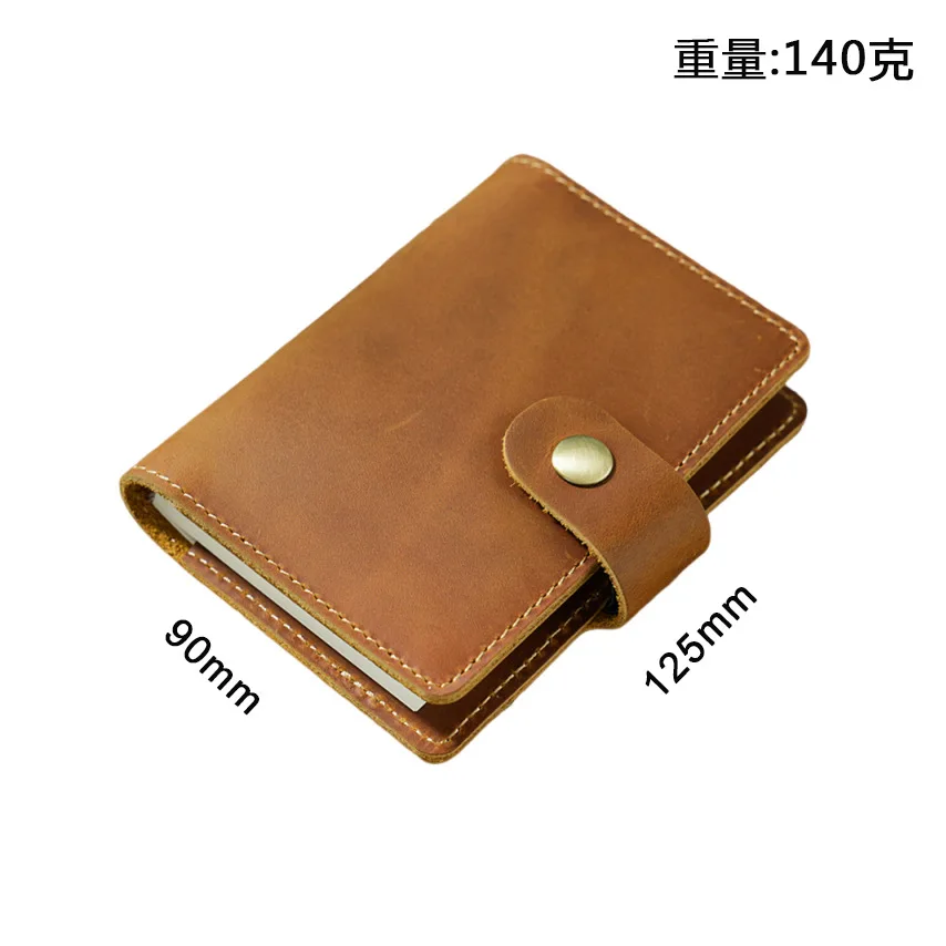 Genuine Leather Notebook Planner Book Cover Pocket Size Diary Retro Cowhide Journal Drawing Sketchbook Portable Mini Notebook