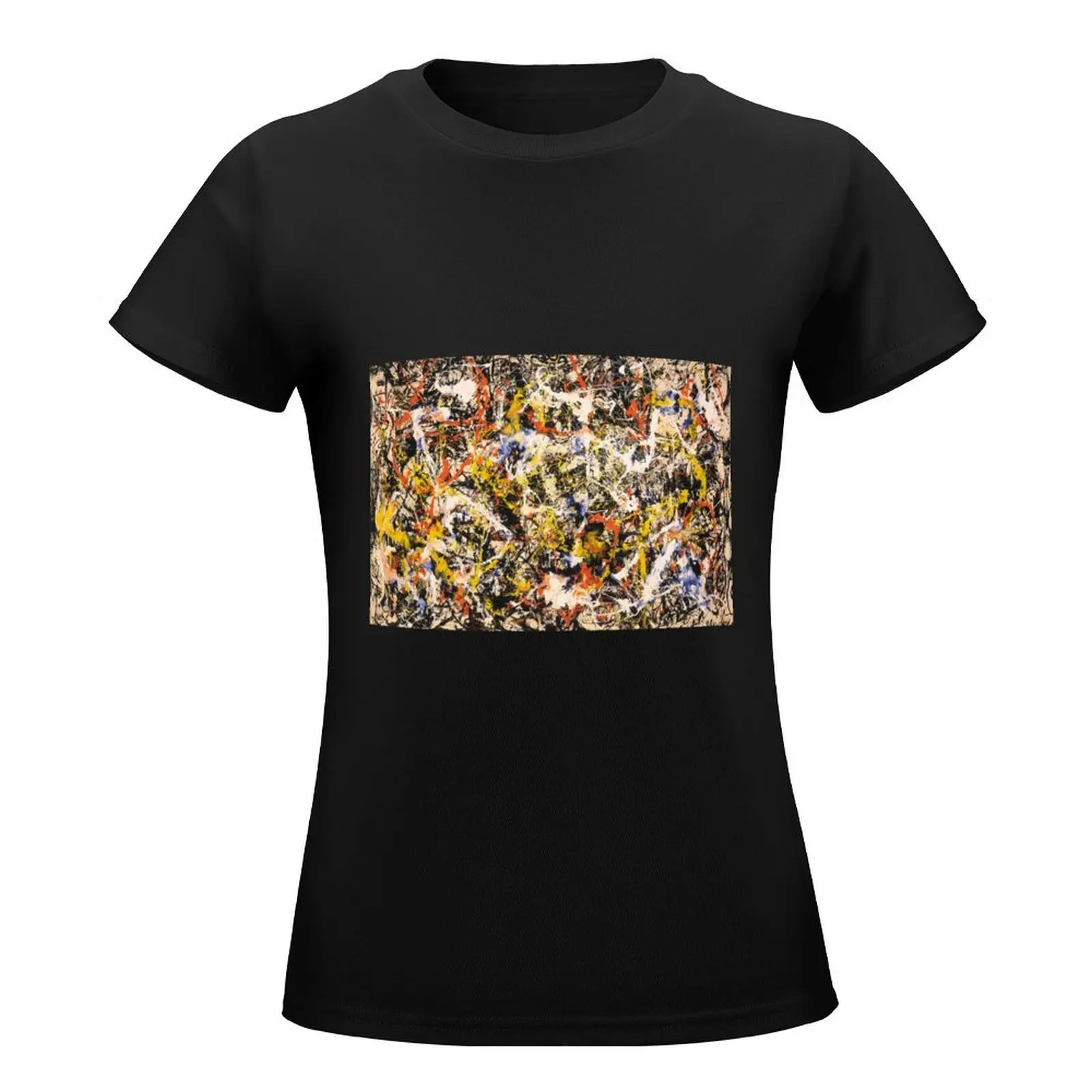 Jackson Pollock--- Convergence T-Shirt female korean fashion summer tops plus size t shirts for Women loose fit