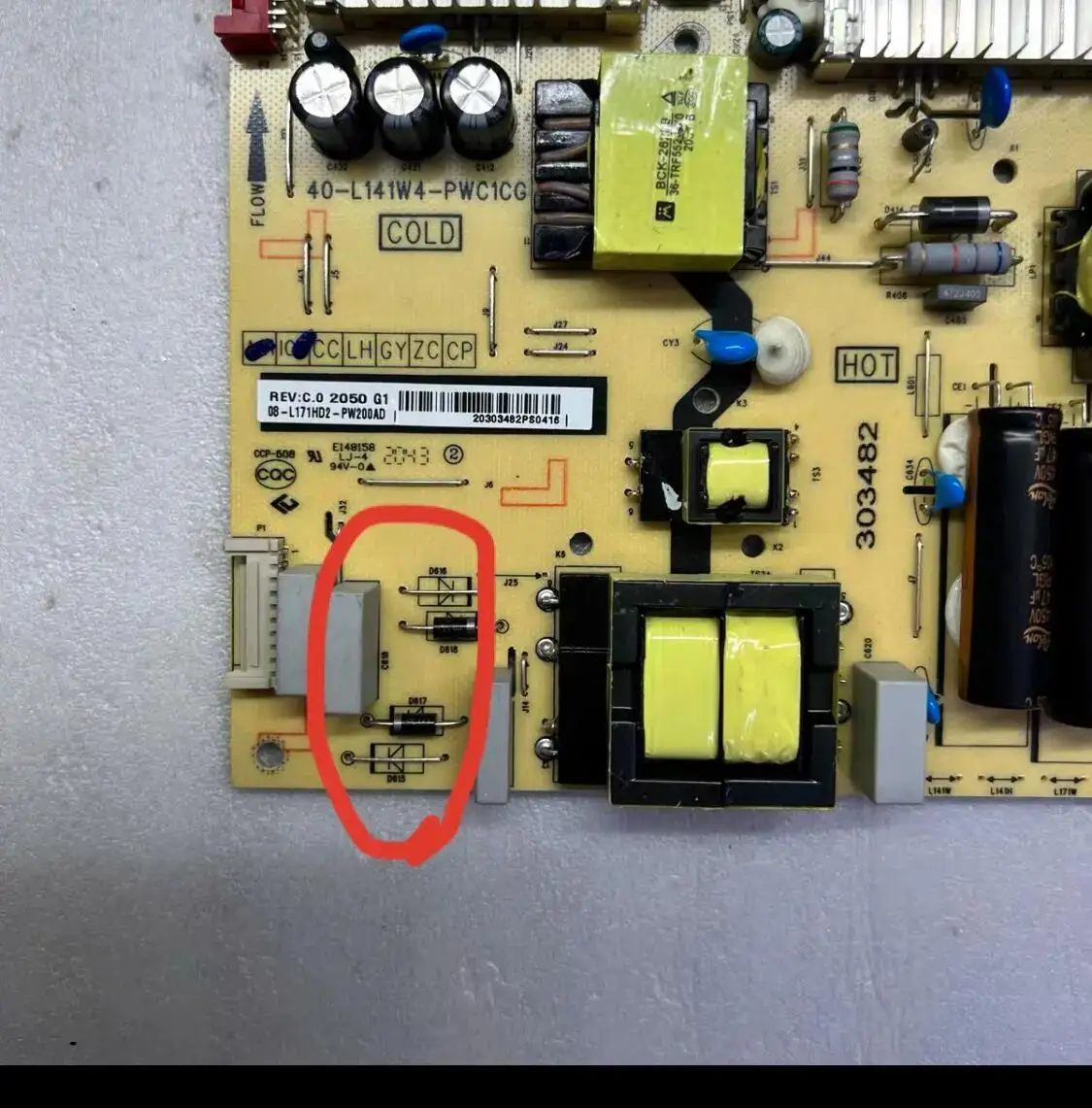 two interfaces Original for L65P5 65F6 65A730U board 40-L141W4-PWC1CG  PWF1CG PWG1CG  in my hand