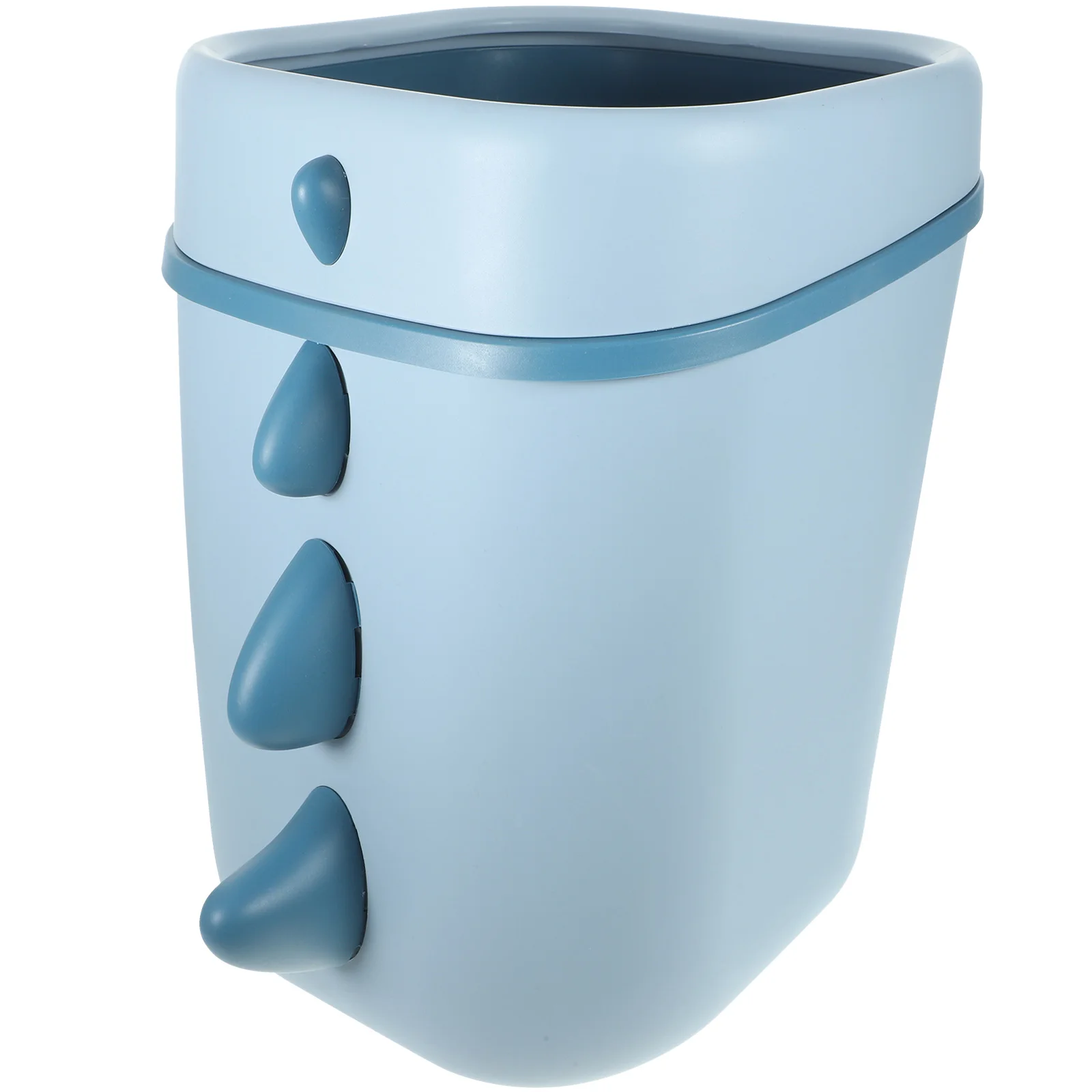 

Cartoon Dinosaur Trash Can Large Capacity Blue Home Office Bedroom Bathroom Multi Function Garbage Bin Sturdy Plastic Long